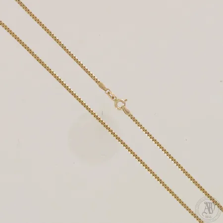 Kaulaketju, pituus 45cm, leveys 2mm, 585,  Paino: 6,3 g