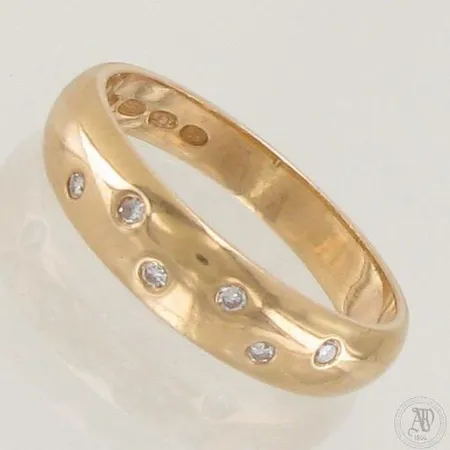 Timanttisormus 6xn.0.01ct, koko 16, 585,  Paino: 2,5 g