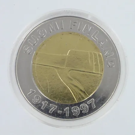 Itsenäinen Suomi 80 vuotta 1917-1997, nimellisarvo 25mk, Cu/Ni