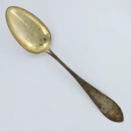 Otinlusikka, kaiverrettu ja käytön jälkiä, pituus 260mm, 813,  Paino: 70,6 g