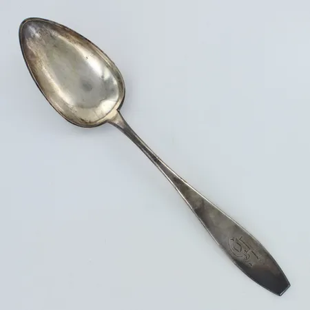 Otinlusikka, Matta, kaiverrettu ja käytön jälkiä, pituus 216mm, 813,  Paino: 52 g