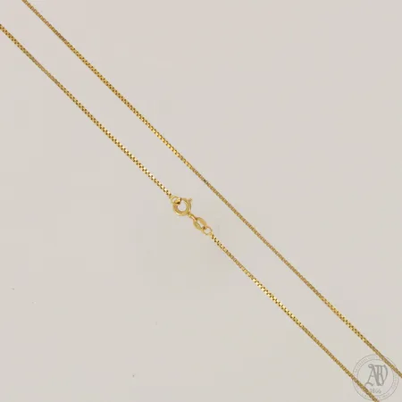 Venetsia-kaulaketju, pituus 60cm, leveys 1mm, 585,  Paino: 3,6 g