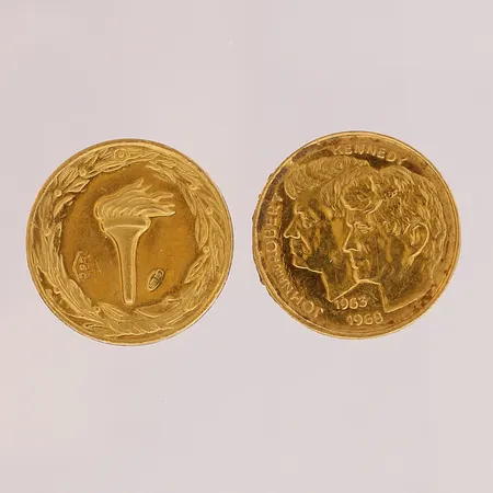 Kaksi mitalia John and Robert Kennedy, 1963-1968, 585,  Paino: 2,5 g