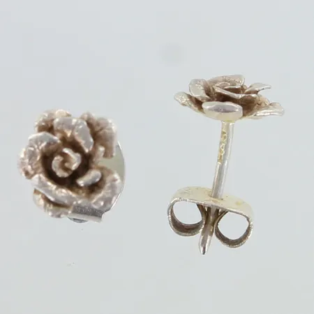 Korvakorut, käytön jälkiä, korkeus 7mm, 925,  Paino: 1,4 g
