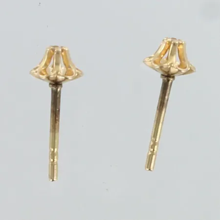 Timanttikorvakorut 2xn.0.01ct, taustat puuttuu, korkeus 4mm, 585,  Paino: 0,4 g