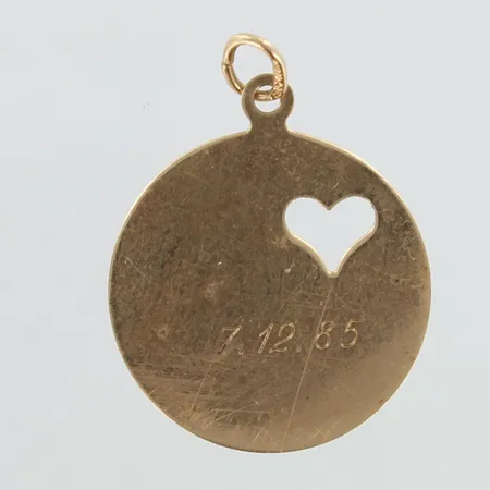 Riipus, kaiverrettu, korkeus 22mm, 585,  Paino: 0,9 g