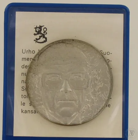 Juhlaraha, 10 markkaa, Urho Kekkonen 1975, Suomi, 500, Paino: 23,4 g