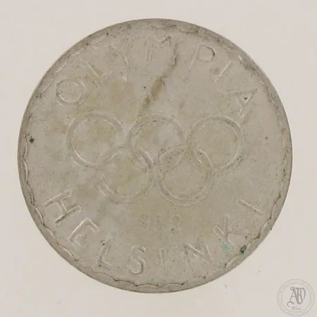 Olympiaraha, 500mk, Olympia XV Helsinki 1952, Suomi, 500, Paino: 12 g