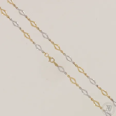 Kaulaketju, pituus 41cm, leveys 6mm, 585,  Paino: 7 g