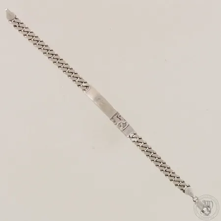 Laattaranneketju, pituus 190mm, leveys 8mm, 925,  Paino: 21,4 g