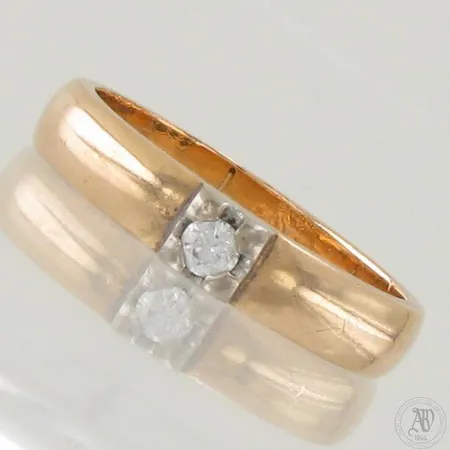 Viallinen timanttisormus 1xn.0.06ct, 585,  Paino: 3,5 g