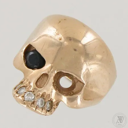Viallinen kivisormus timanteilla 5xn.0.08ct, koko 20¼, tekijäleima ASL, 585,  Paino: 21,3 g