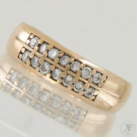 Timanttisormus 14xn.0.02ct, koko 16¾, 585,  Paino: 4,1 g
