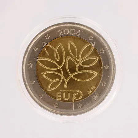 2 euron kolikko, EU:n laajentuminen (risuraha), 2004, nimellisarvo 2 euroa.