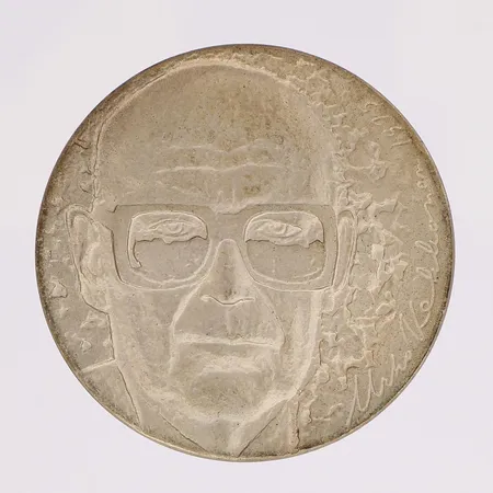 Juhlaraha, Urho Kekkonen 1975, nimellisarvo 10 mk, 500,  Paino: 23,8 g