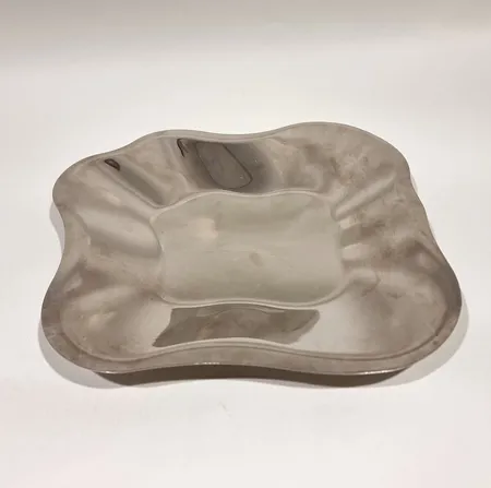 Teräsvati, Iittala, design Alvar Aalto, käytön jälkiä, Ø 358mm.