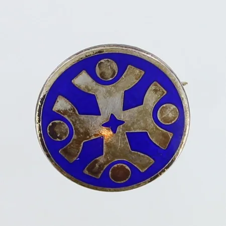 Emaloitu rintaneula, Ø 17.2mm, 925br,  Paino: 2,7 g