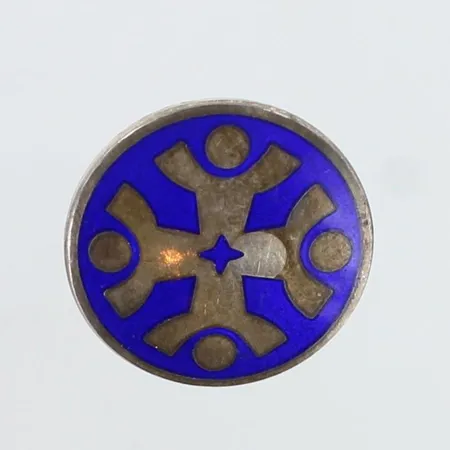 Emaloitu rintaneula, Ø 17.2mm, 925br,  Paino: 2,6 g