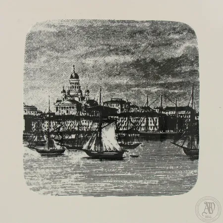 Koristelautanen, Arabia, 1862-1972 Stockmann, mitat 130x130mm