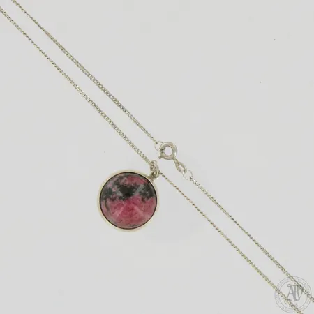 Kiviriipus ja kaulaketju, ketjun pituus 37,5cm, riipuksen korkeus 25mm, 925br,  Paino: 8,9 g