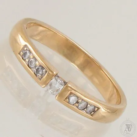 Timanttisormus 6xn.0.02ct 1xn.0.05ct, koko 17½, 750,  Paino: 3,5 g
