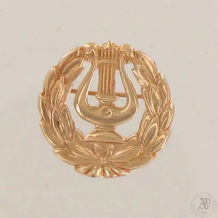 Lyyra-rintakoru, Ø 15mm, leimaamaton, 585,  Paino: 0,5 g