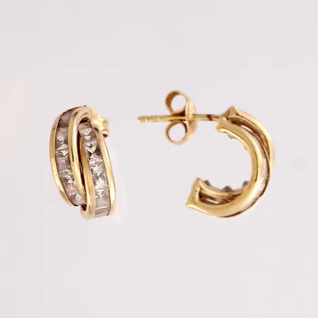 Kivikorvakorut, korkeus 11mm, 585br,  Paino: 1,7 g