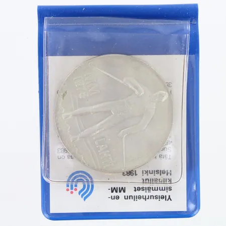 Juhlaraha, Lahti MM 1978, nimellisarvo 25mk, 500,  Paino: 26,2 g