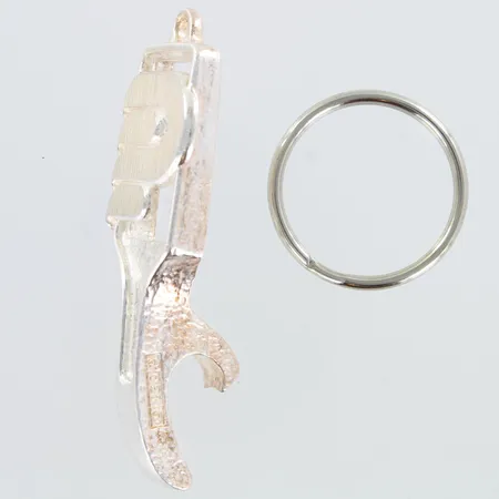 Hopeinen pullonavaaja, Pohjola vakuutus, pituus 60mm, 830h,  Paino: 20,5 g