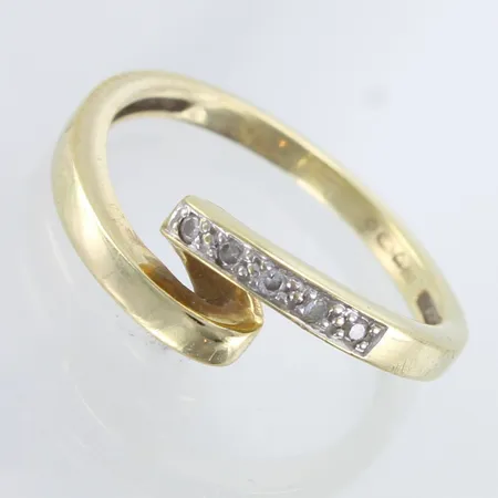 Timanttisormus 5xn.0.005ct, koko 17¾, 585,  Paino: 2,6 g