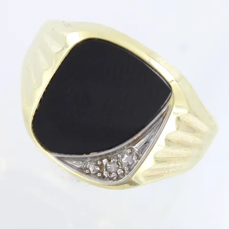 Kivisormus timantilla 1xn.0.01ct, taittunut, koko 21½, 585br,  Paino: 3,7 g