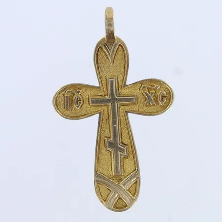 Risti-riipus, korkeus32mm, 585,  Paino: 1,9 g