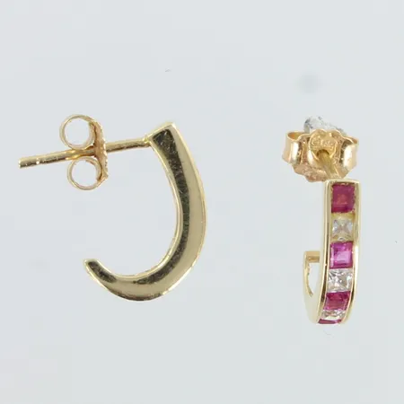 Kivikorvakorut, korkeus 12mm, 585br,  Paino: 1,1 g