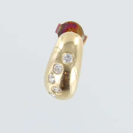 Timanttikorvakoru 5xn.0.03ct, korkeus 15mm, 585,  Paino: 1,2 g