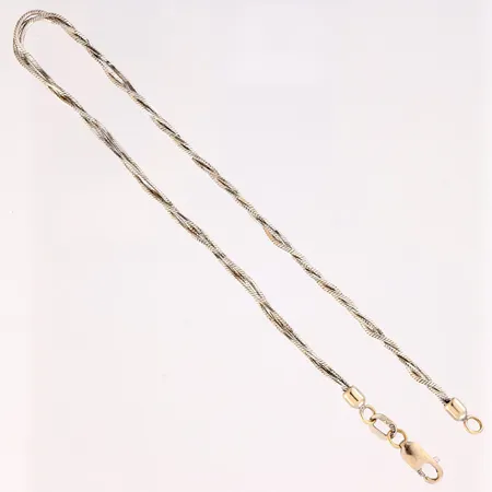 Ranneketju, pituus 190mm, 585 valkokulta,  Paino: 2,6 g
