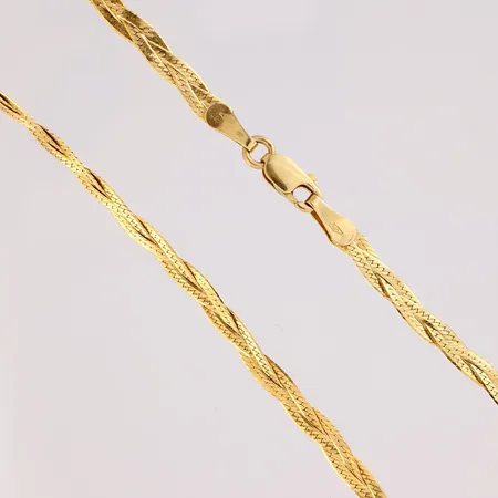 Kaulaketju, pituus 45cm, leveys 3,3mm, 585,  Paino: 6,8 g
