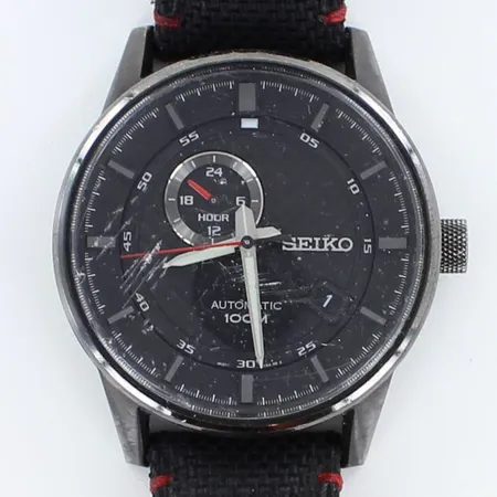 Rannekello Seiko Automatic 100m, SSA383K1, rungon Ø42 mm, koneisto Seiko 4R37A, S:N 855271, lasissa naarmuja, ranneke kulunut, mukana vararanneke ja laatikko 