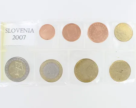 Euro valuuttaa, Slovenia 2007, nimellisarvo 3,88euroa