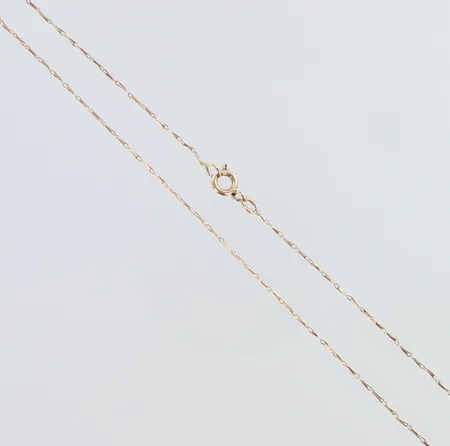 Kaulaketju, käytön jälkiä, pituus 39,5cm, 585 Paino: 1,8 g