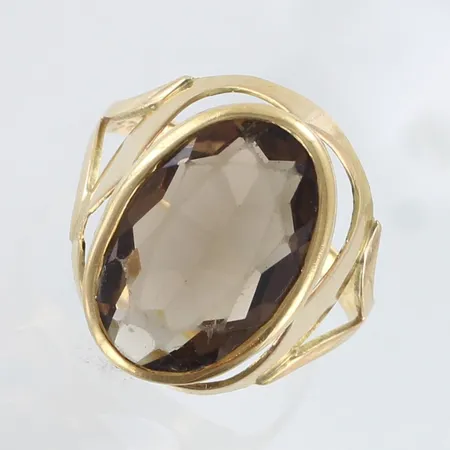 Kivisormus, kaiverrettu, koko 20, 585br,  Paino: 3,9 g