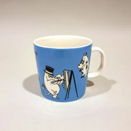 Muumimuki, Sininen, Maalaavat muumit, 0,4L, 2021 -