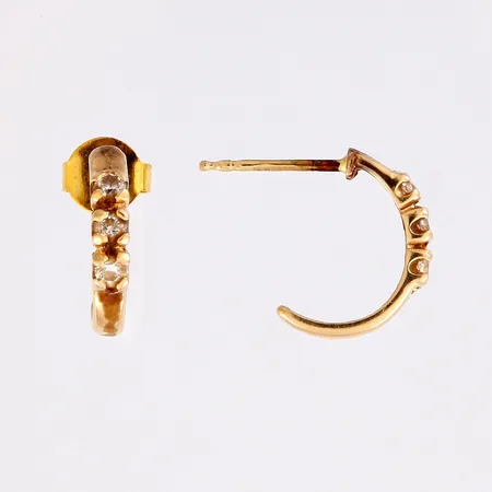 Kivikorvakorut, korkeus 12mm, 585br,  Paino: 1,1 g