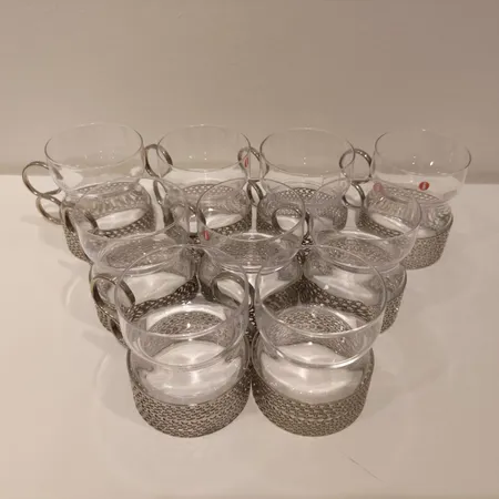 Yhdeksän glögilasia, Tsaikka, Iittala, korkeus 80mm