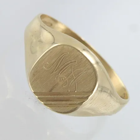 Kantasormus, kaiverrettu, koko 16¾, 585,  Paino: 1,8 g