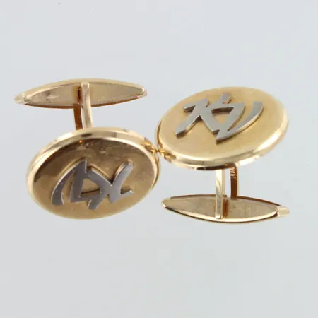 Kuvioidut kalvosinnapit, korkeus 17mm, 585br,  Paino: 5 g
