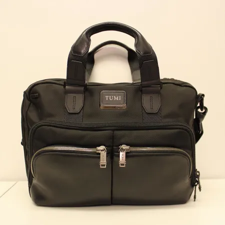 Salkku Tumi Alpha Bravo - Albany Slim Commuter Briefcase, nahka/polyesteri, pientä käytöstä aiheutunutta kulumaa.