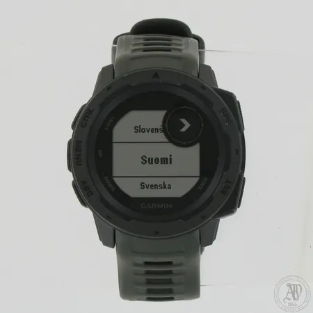 Urheilukello Garmin Insinct- GPS, Grafiitinharmaa, laturi, ostokuitti Verkkokauppa 26.6.2021, takuu 24kk.