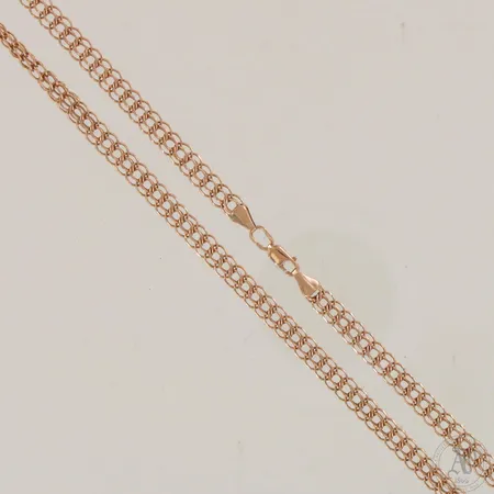 X-lenkkikaulaketju, pieniä käytön jälkiä, pituus 53cm ja leveys 5mm, 585,  Paino: 12,5 g