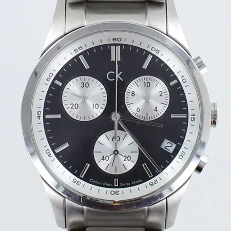 Teräsrannekello Calvin Klein, K22371, taulun Ø 40mm, rannekkeen pituus 165mm, quartz, pieniä käytön jälkiä 