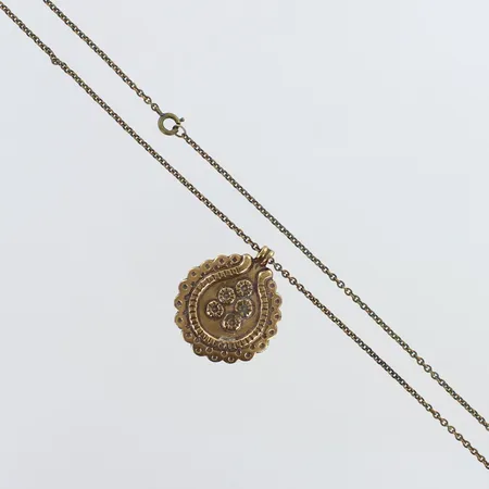 Kaulakoru Kalevala Koru, Riipus -914, riipuksen korkeus 34mm, ketjun pituus 62cm, pronssia